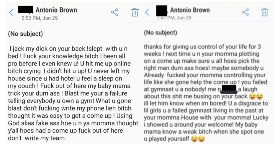 PHOTO Of Text Antonio Brown Sent To His Accuser