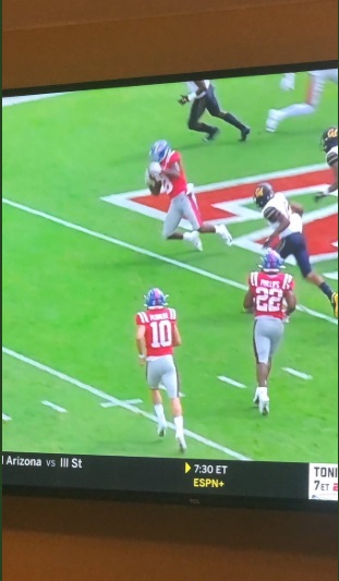 PHOTO Ole Miss WR Crossed The Goal Line But Refs Didn't Review It Nor Call It A TD