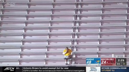 PHOTO One Boston College Fan Sitting All By Himself