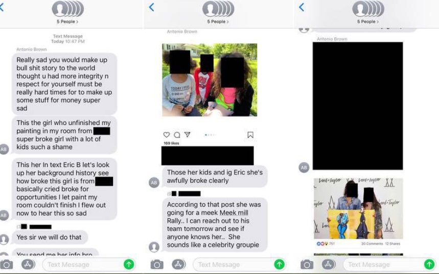 PHOTO Text Messages Antonio Brown Sent To Reporter Calling Her Desperate And Broke