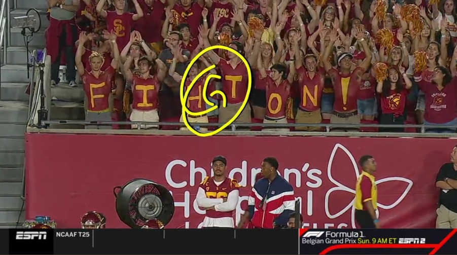 PHOTO USC Students Mistakenly Spell Fight On As Fiht On Written On Their Chests