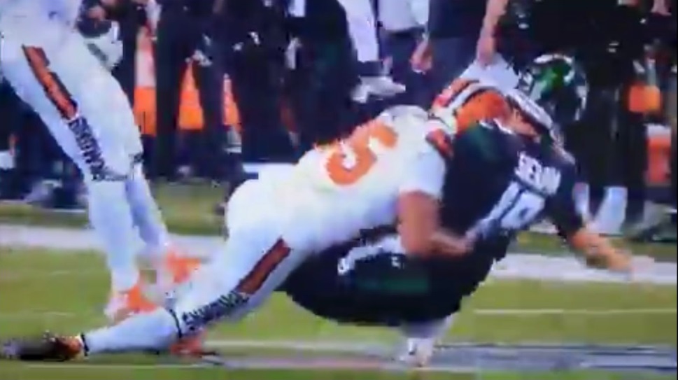 Trevor Siemian Breaking His Ankle Under Pressure While Being Tackled Still Shot