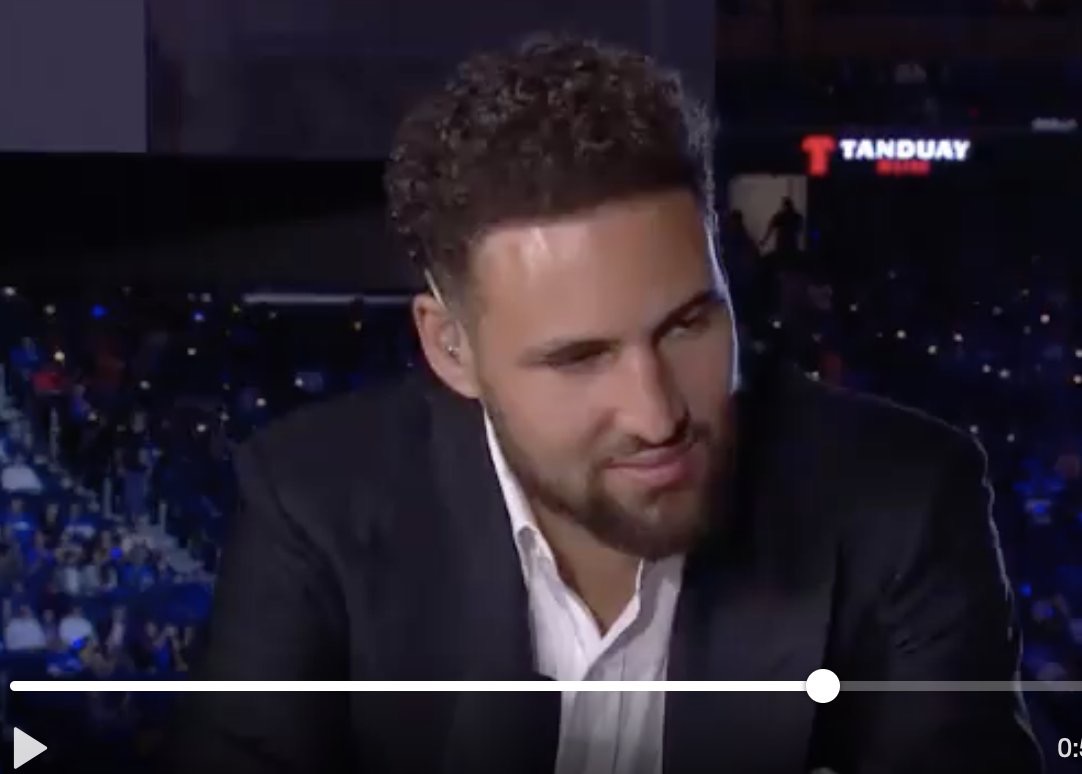 PHOTO: Klay Thompson Smug Look On His Face After Charles Barkley Says Warriors Aren’t Making Playoffs