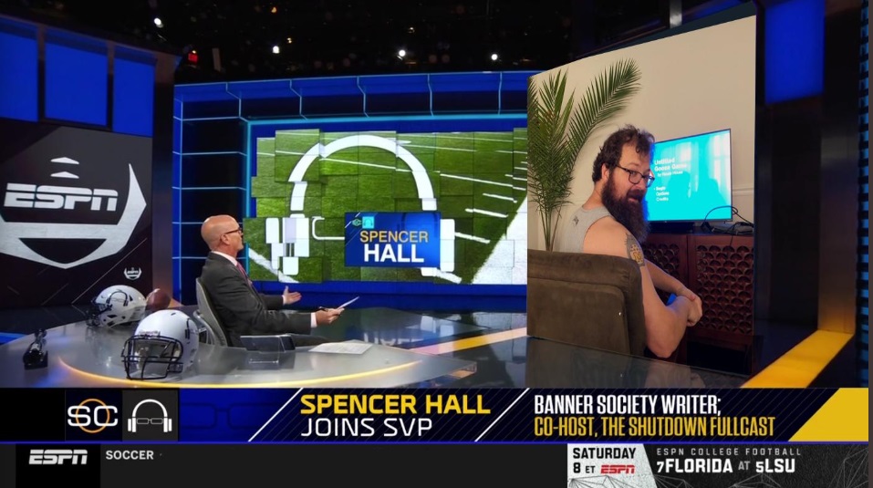 PHOTO Banner Society's Spencer Hall Joins Sportscenter From His Moms Basement