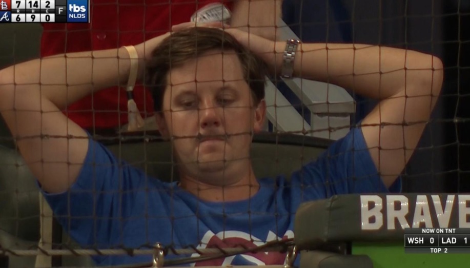 PHOTO Braves Fan Doing Surrender Cobra After Stunning Game 1 Loss