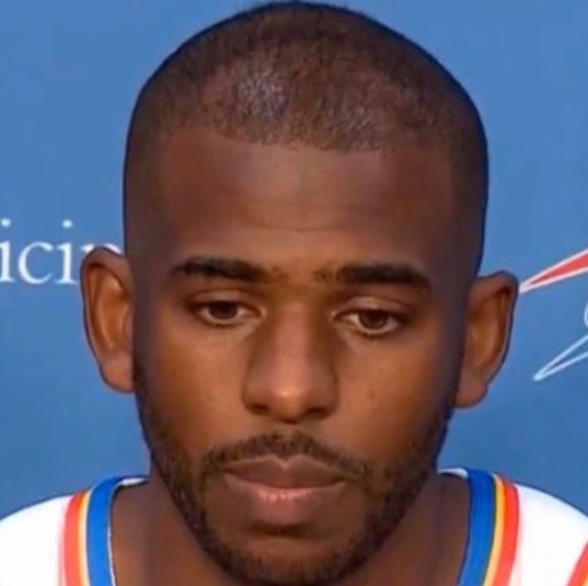 PHOTO Chris Paul Looking Down At Thunder Media Day Like How Can I Possibly Be Here