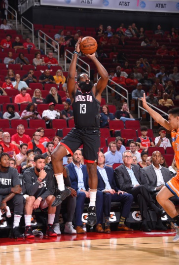 PHOTO James Harden Shooting A One Legged Three