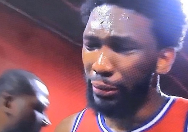 PHOTO Karl Anthony Towns Posts Picture Of Joel Embiid Crying