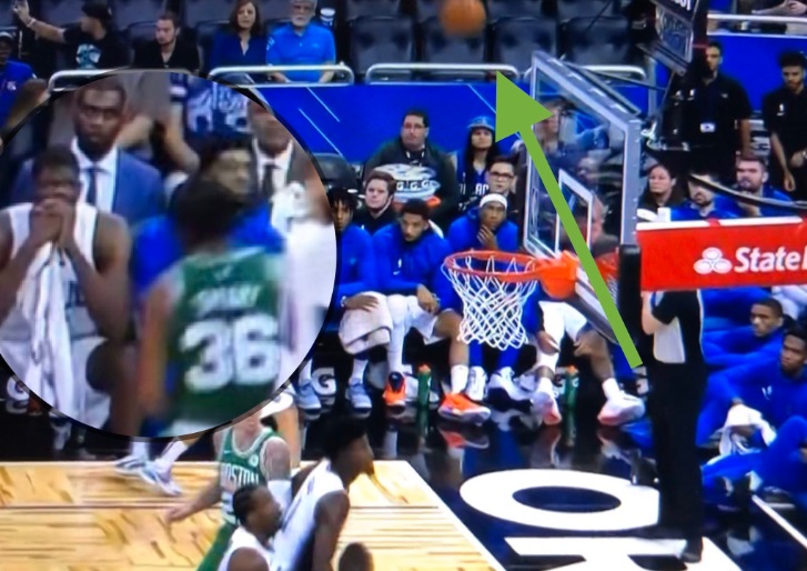 PHOTO Marcus Smart Staring Down Mo Bamba On The Bench