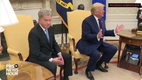 PHOTO President Of Finland Looks Into Camera While Sitting Next To Trump Like He's On The Office