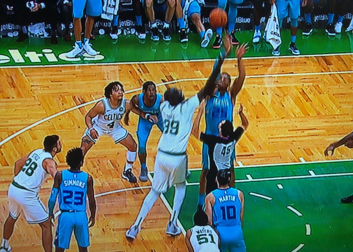 PHOTO Tacko Fall Wins Jump Ball Without Jumping And Feet Firmly On Floor