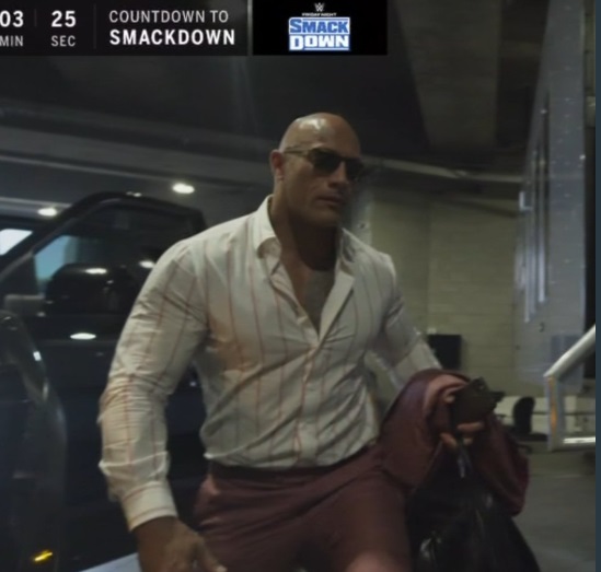 PHOTO The Rock Johnson Shows Up To Smakedown Dressed Up