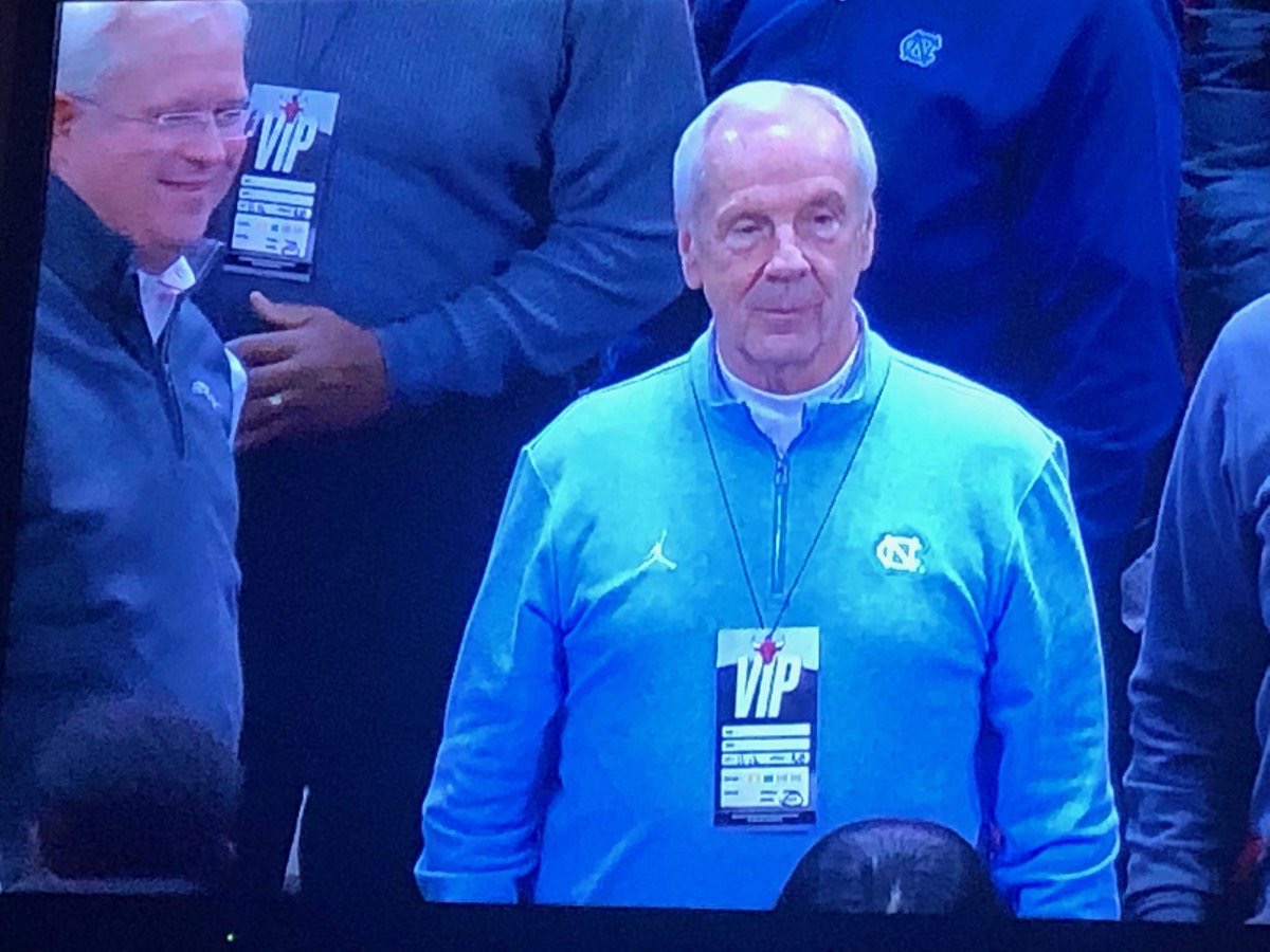 PHOTO: Roy Williams With a Big Smirk On His Face Watching Coby White Go Off