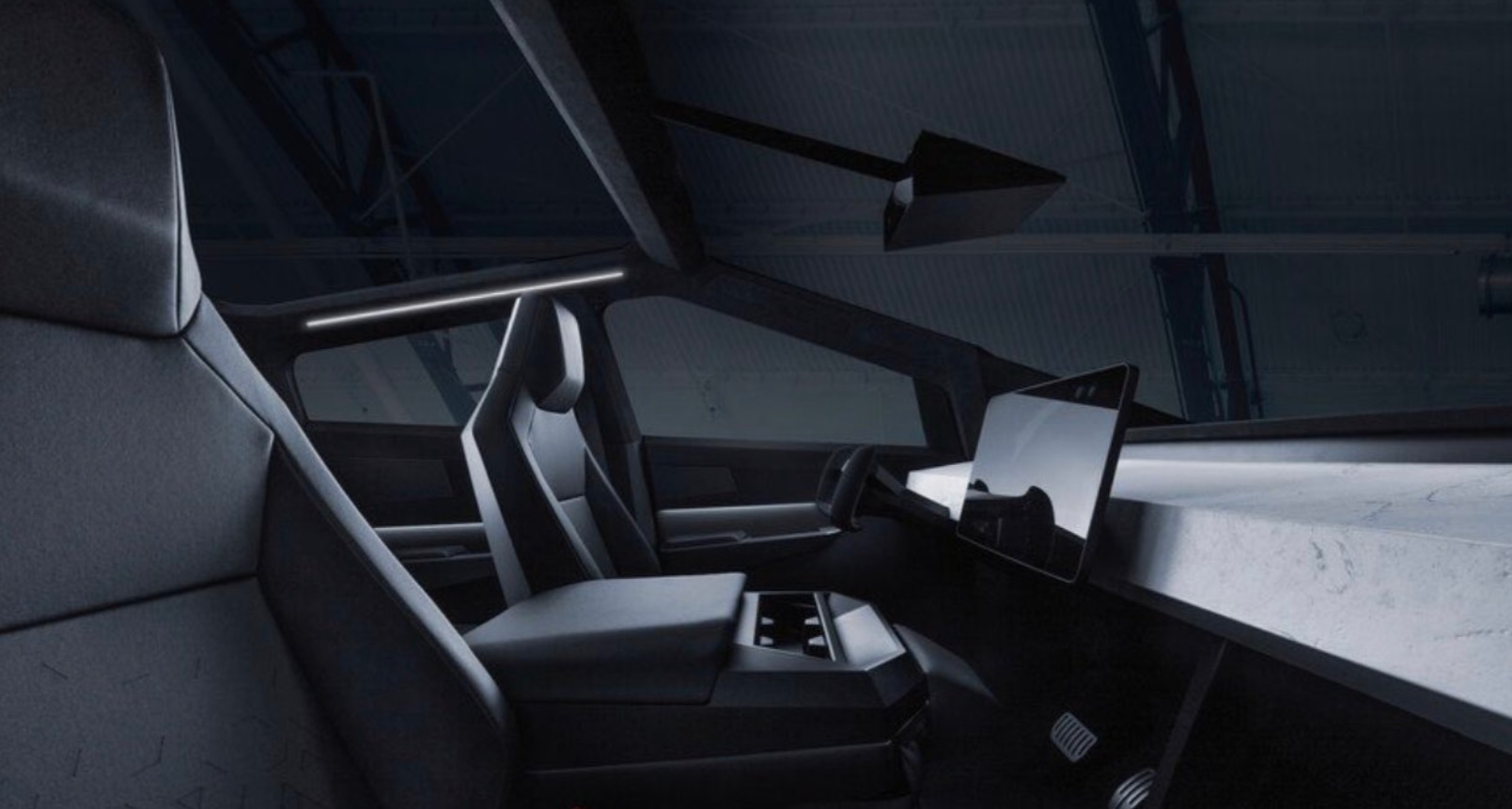 HD Photo Tesla Cybertruck From The Passenger Seat