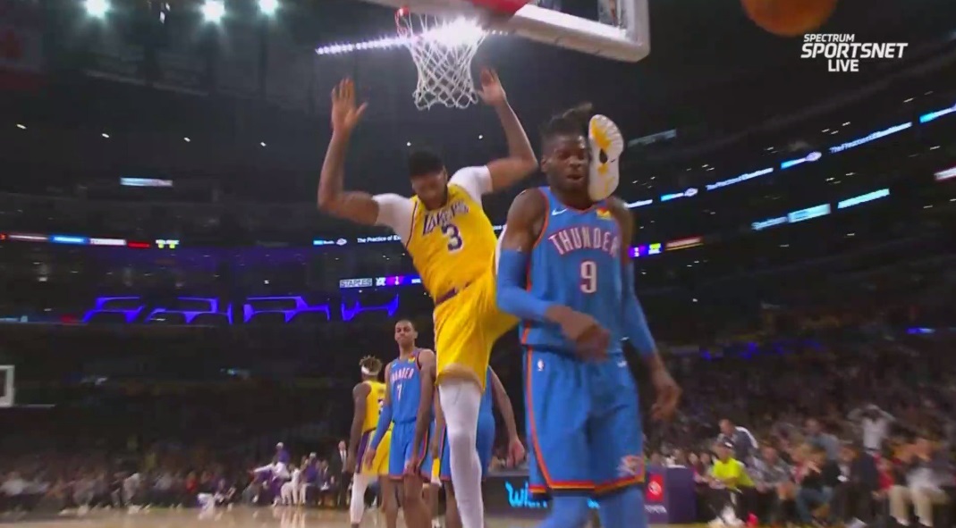 PHOTO Anthony Davis Puts Shoe Up To Nerlens Noel's Ear Like It's A Phone