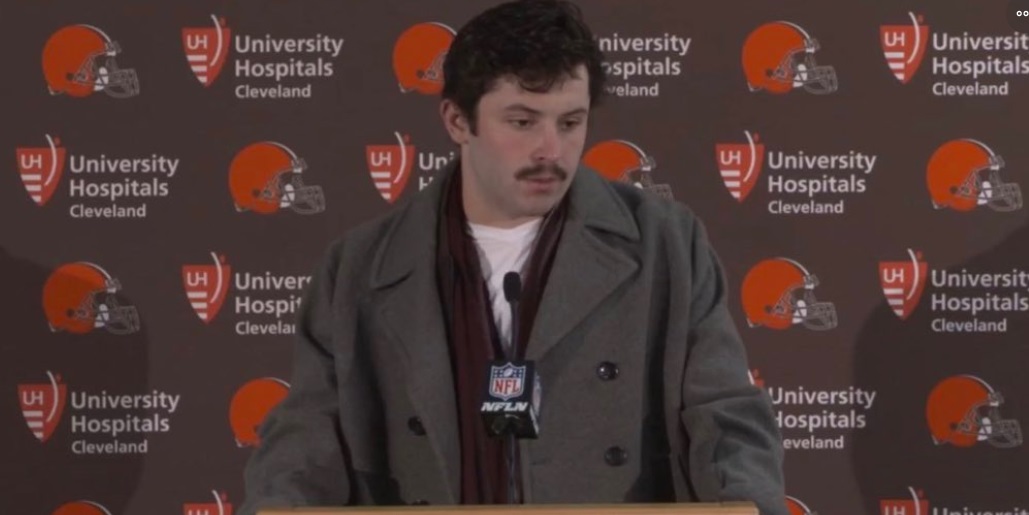 PHOTO Baker Mayfield Was Dressed Like Hard Drunking Detective Post-Game