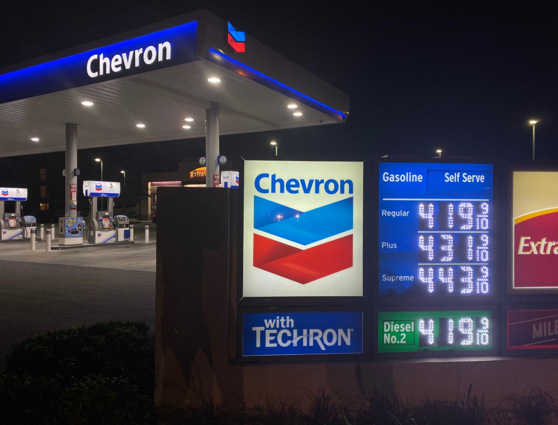 PHOTO Chevron With Techron Is $4.19 In Los Angeles Right Now