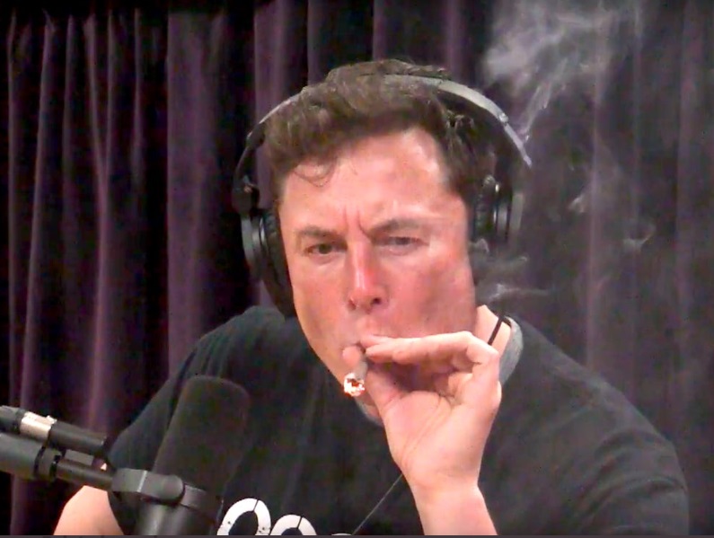 PHOTO Elon Musk Smoking A Blunt In His Studio