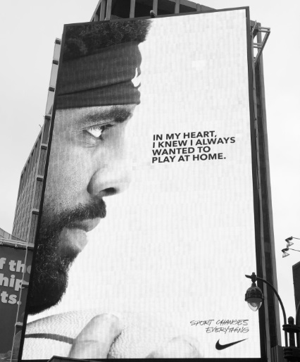 PHOTO Kyrie Irving I Always Wanted To Play At Home Billboard Outside Madison Square Garden