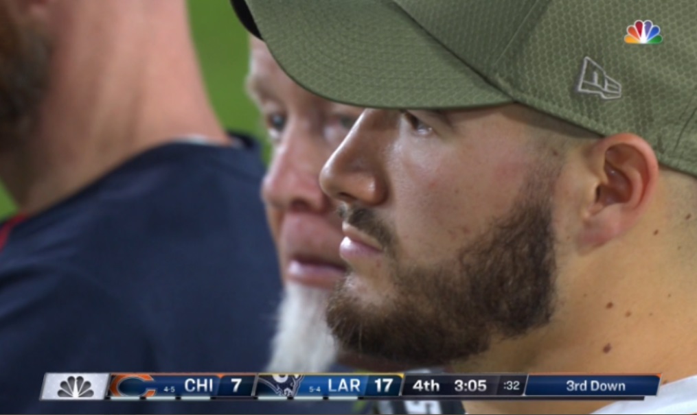 PHOTO Mitch Trubisky With Tears In His Eyes On Sideline