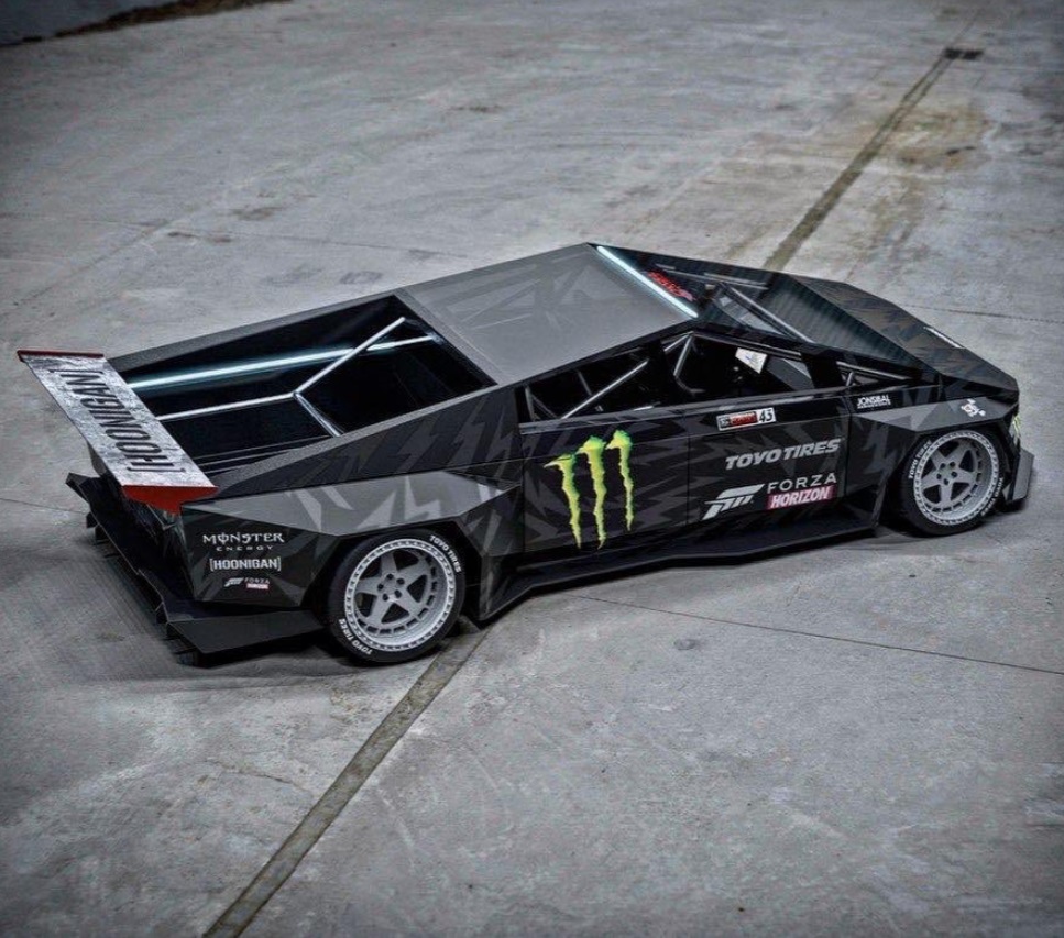 PHOTO Monster Energy Tesla Cybertruck Racecar