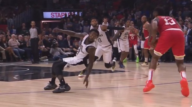 PHOTO Patrick Beverley Breaks His Own Ankles Trying To Stay Up On The Floor After James Harden Crossed Him Over