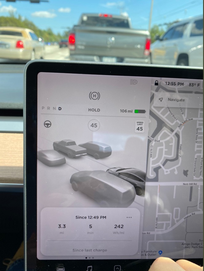 PHOTO Render Of Tesla Cybertruck On Video Screen Inside Model S