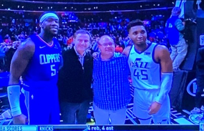 PHOTO Rick Pitino Taking Courtside Picture With Donovan Mitchell And Montrezl Harrell