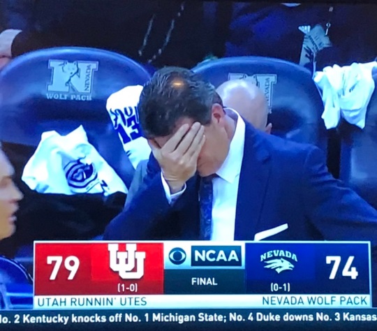 PHOTO Steve Alford Holding His Face Having To Watch All These Freshman Play