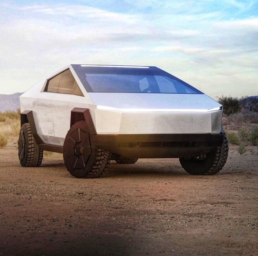 PHOTO Tesla Cybertruck In Crystal Clear White