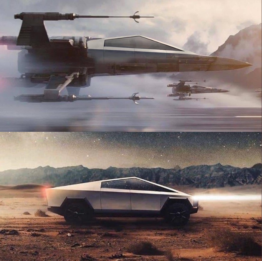 PHOTO Tesla Cybertruck In New Star Wars Movie