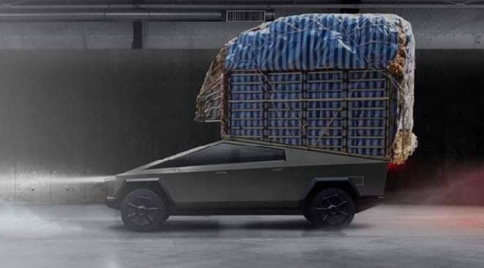 PHOTO Tesla Cybertruck In Thailand With 10,000 Pounds Of Cargo On The Back