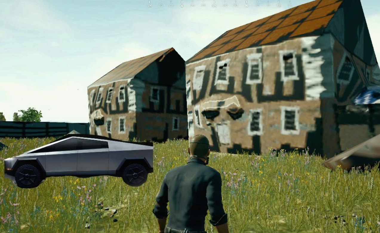 PHOTO Tesla Cybertruck Looks Like it Belong In The PUBG