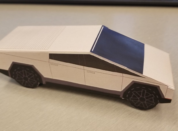 PHOTO Tesla Cybertruck Made Completely Out Of Paper