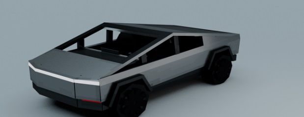 PHOTO Tesla Cybertruck Minecraft Model