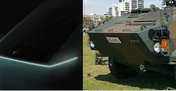 PHOTO Tesla Cybertruck Resembles Futuristic Armored Personnel Carrier