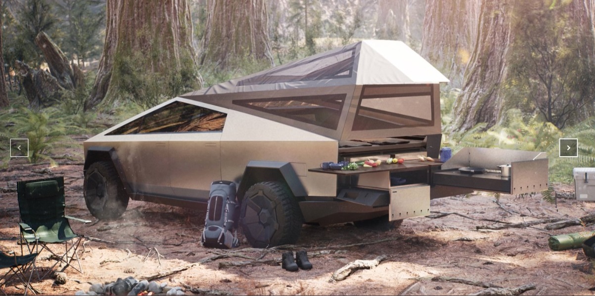 PHOTO Tesla Cybertruck Used As Camping Vehicle