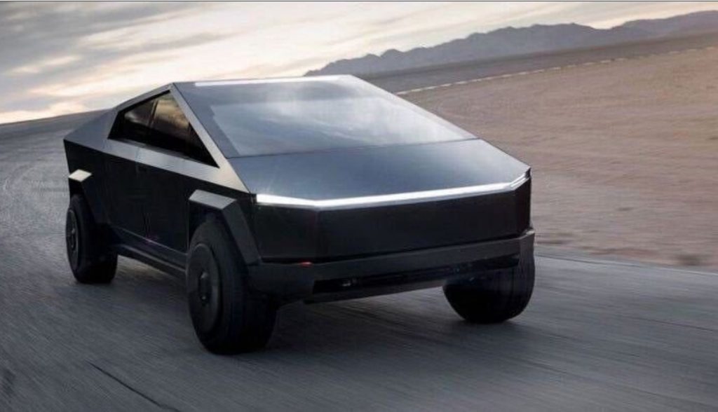 PHOTO Tesla Cybertruck With The Windows Rolled Down