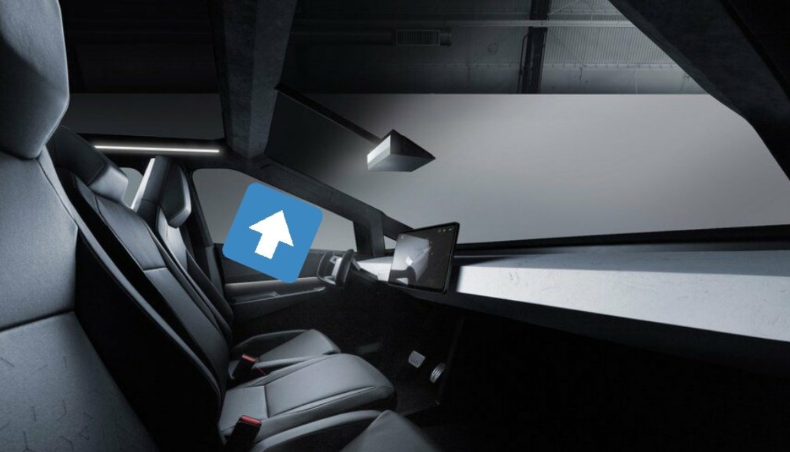 PHOTO Tesla Cybertruck's Sun Visors Extend From The Side