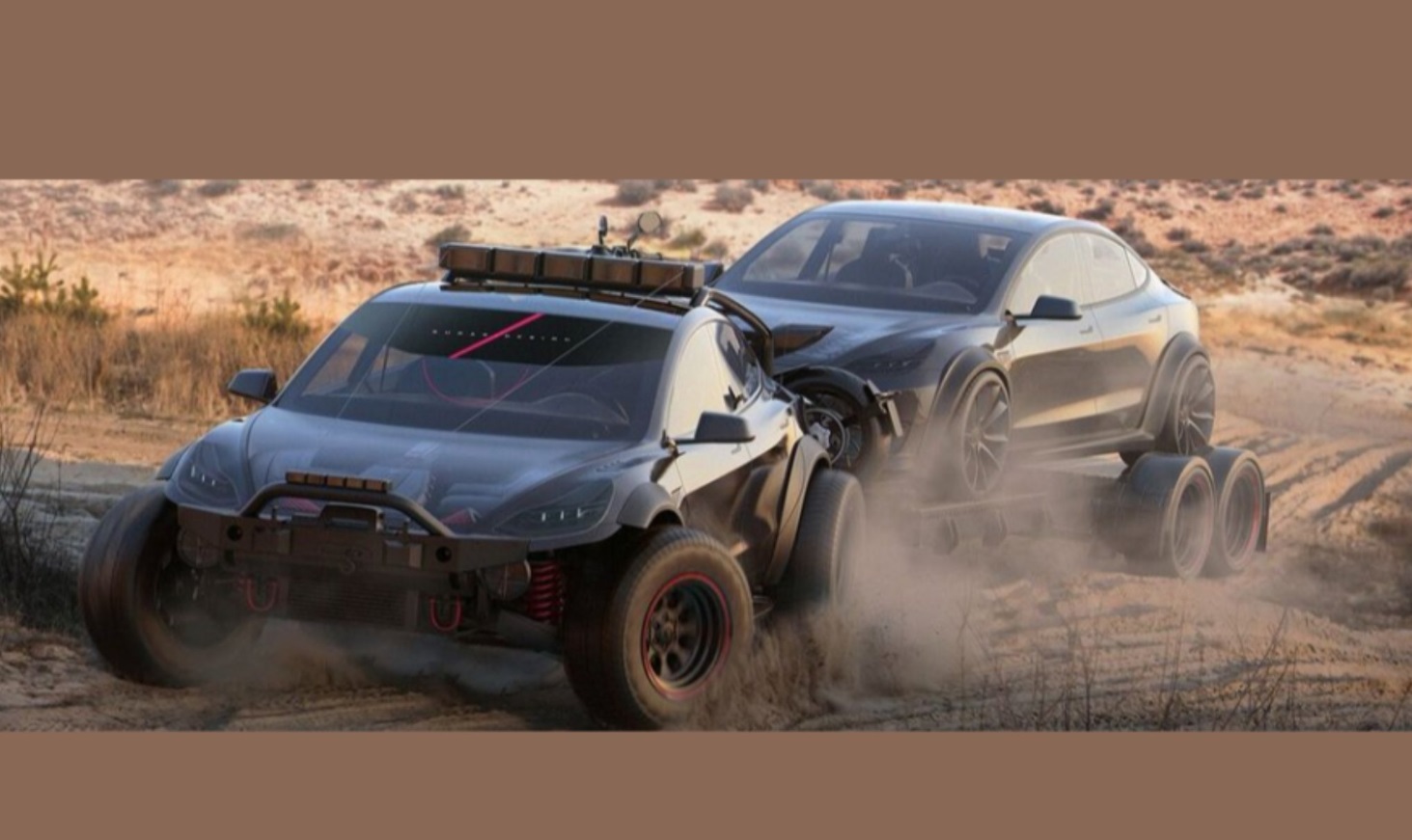 PHOTO Tesla Model 3 Off Roading In The Dirt