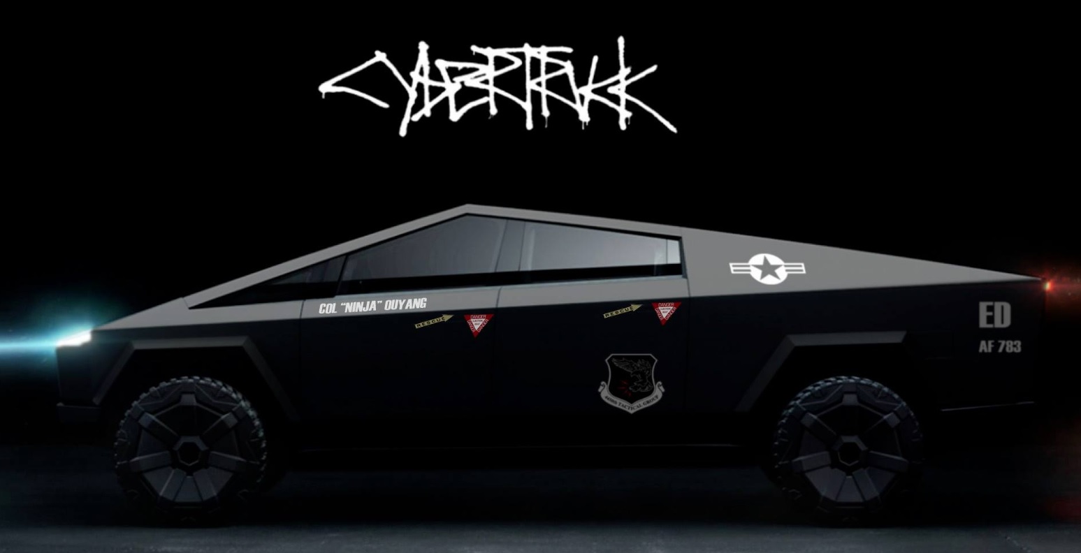 PHOTO Tesla Stealth Fighter Cybertruck