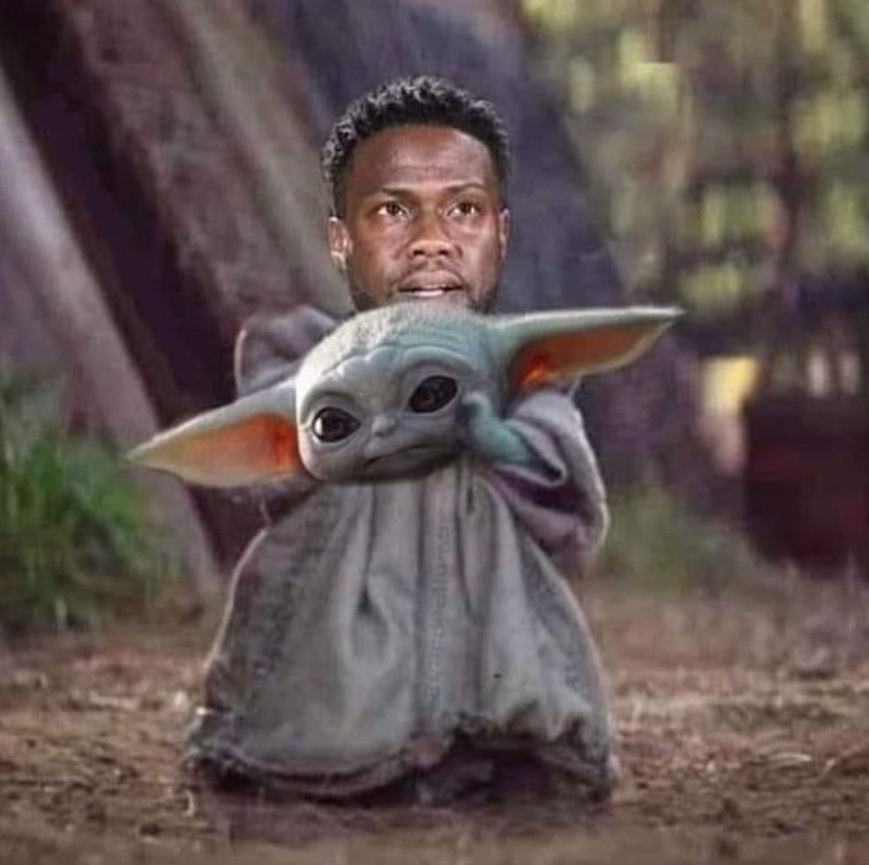 PHOTO Kevin Hart's Head Replacing Baby Yoda's Head