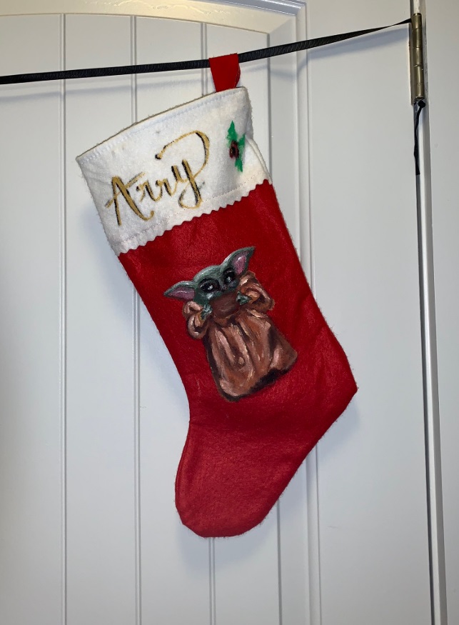 PHOTO A Baby Yoda Christmas Stocking