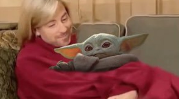 PHOTO Alex Gaskarth Holding Baby Yoda