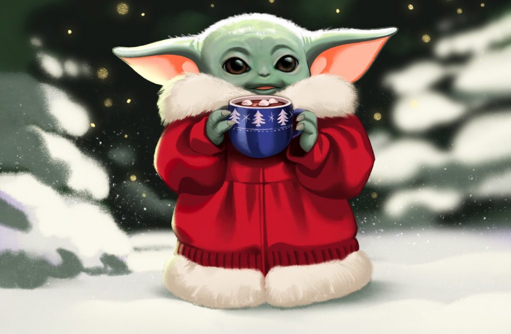 stuffed christmas yoda