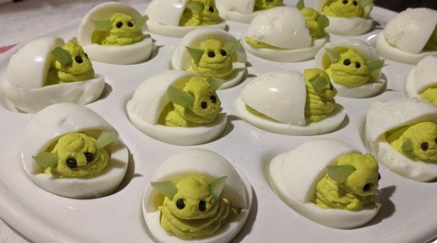 PHOTO Baby Yoda Deviled Eggs