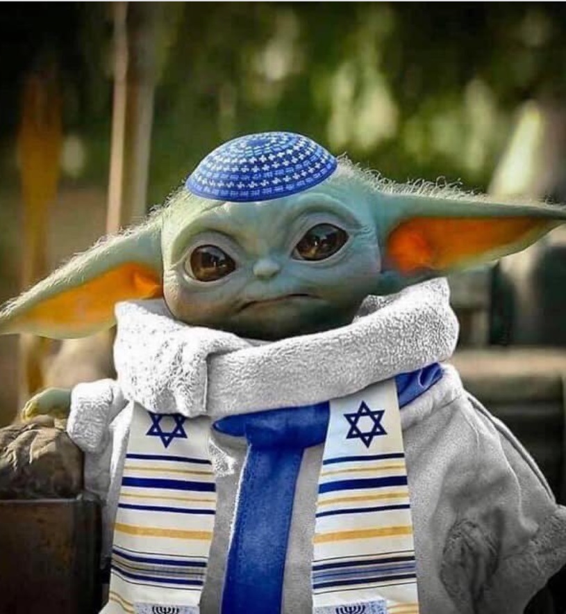 PHOTO Baby Yoda Dressed Up For Hanukkah