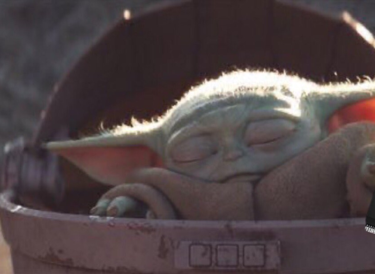 PHOTO Baby Yoda Eyes Closed Taking A Nap