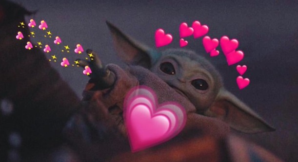 PHOTO Baby Yoda Falling In Love