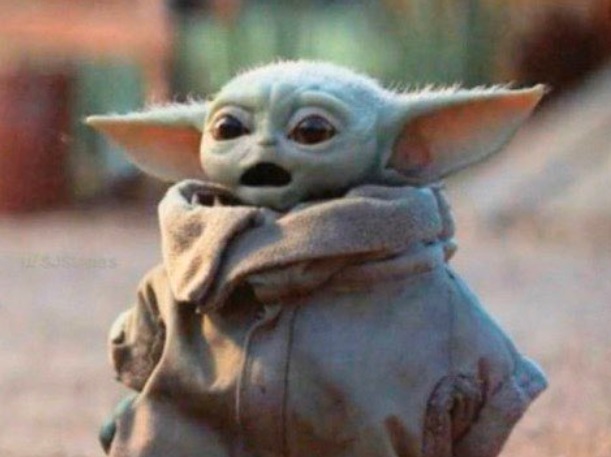 PHOTO Baby Yoda Gasping For Air